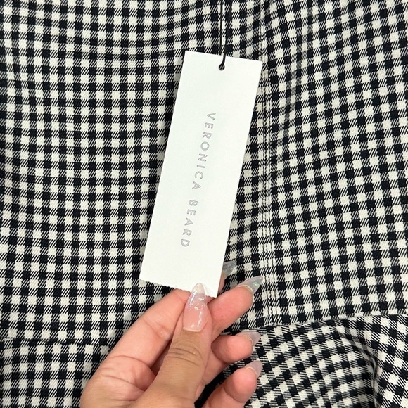 NWT Veronica Beard black and white plaid francesca ruffle mini skirt size 2 - Picture 6 of 9